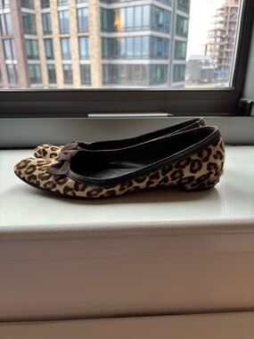 Manolo Blahnik Leopard Print Pony Hair Low Heel - Women